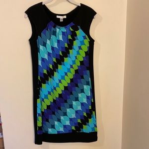 Women’s London Times black blue and green dress Size 8
